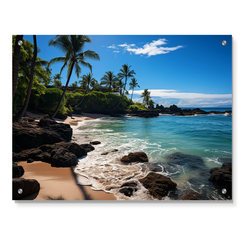 Maui Tropical Dreamscape II - Maui, art mural acrylique sur verre, H 24 po x l 32 po