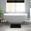 1 tapis de salle de bain 100% coton réversible noir 3000 g / m² 17 pi x 24 po - Moelleux supérieur, lavable à la machine, ajout luxueux pour salle de bain à velours moyen, facile d'entretien