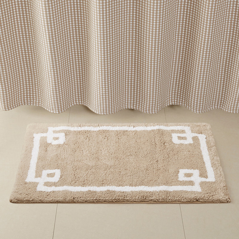 Tapis de bain en coton touffeté 20X30 (un seul tapis), Taupe