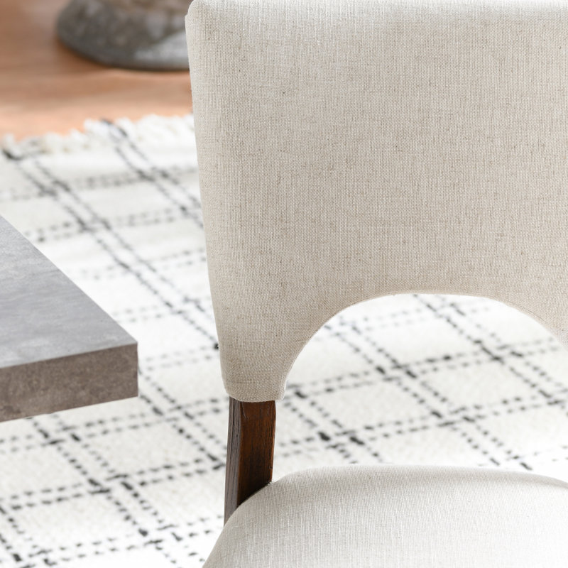 Mitchel Upholstered Dining Chair, Brown, White