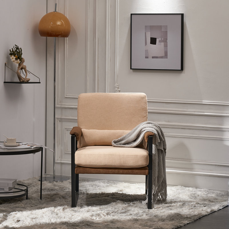 Fauteuil l 24,8 po Riner, Mélange de lin beige