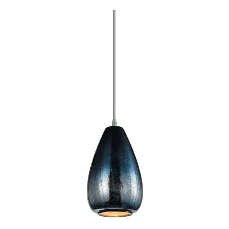 Provincetown 1 - Light Blue/Silver Single Pendant