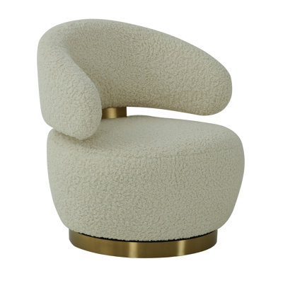 Upholstered Swivel Barrel Chair