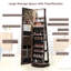Armoire à bijoux pivotante à 360 ° 3 modes DEL verrouillables -1824420875