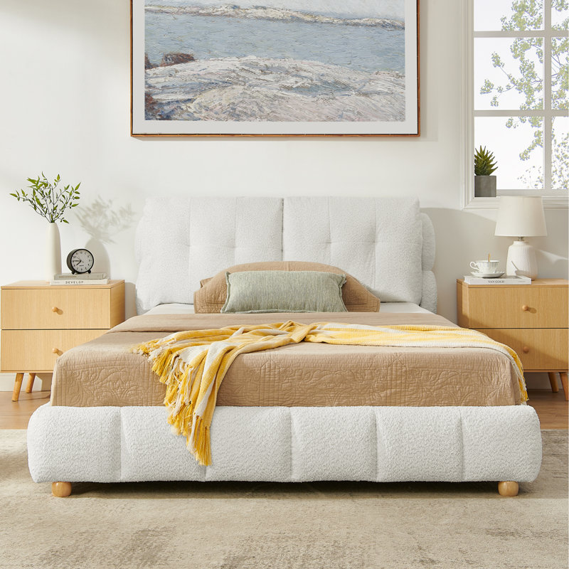 Lits Cloud Comfort, plateforme en bois grand lit, chambre à coucher moderne