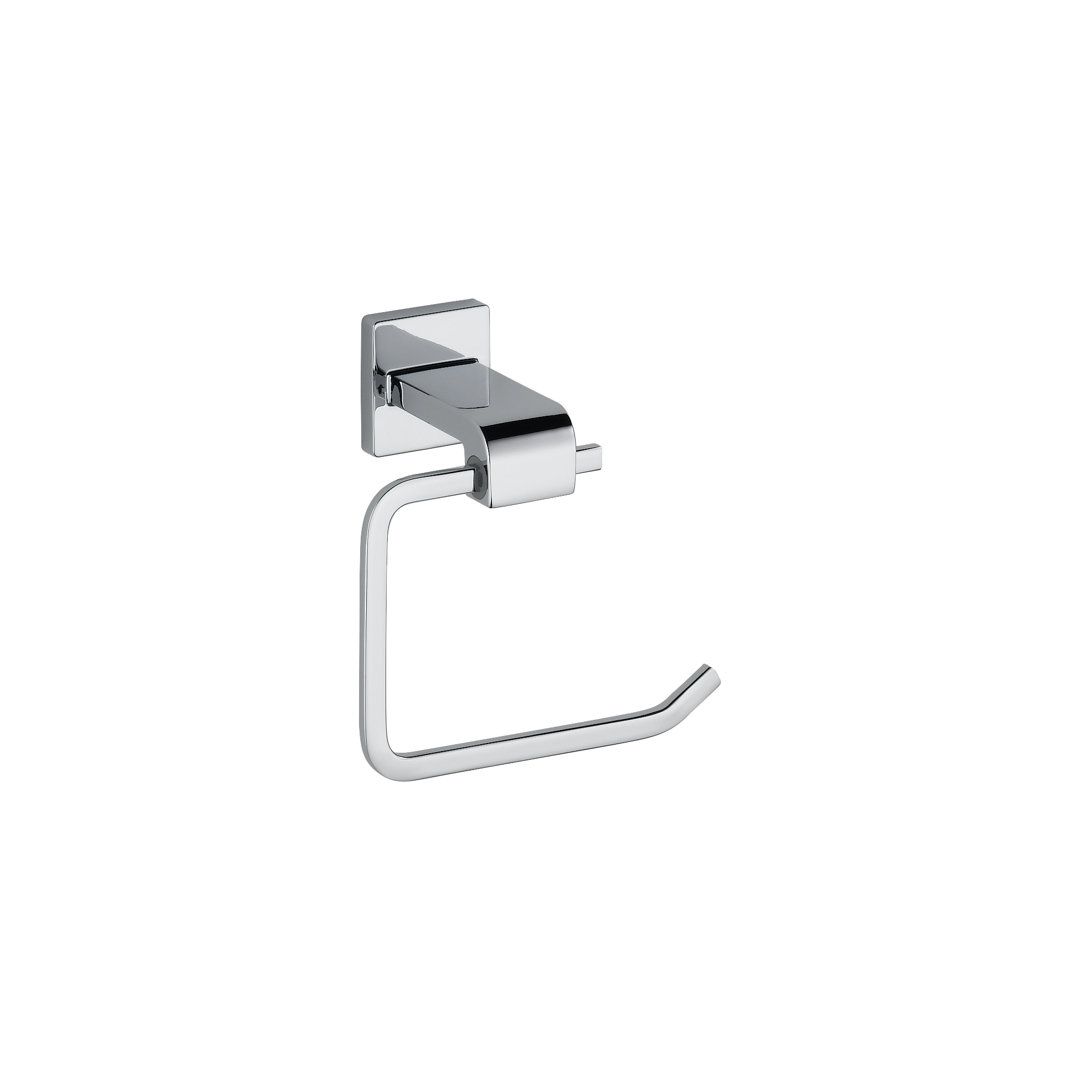 Ara Wall Mount Open Square Toilet Paper Holder Bath Hardware Accessory in Polished Chrome Delta 