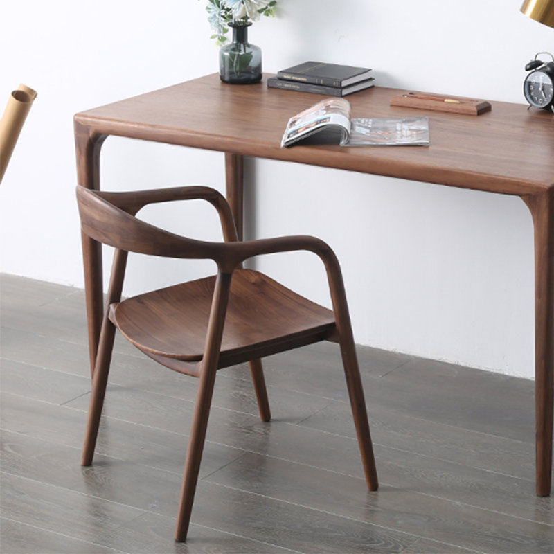 Nordic style classic solid wood desk chair