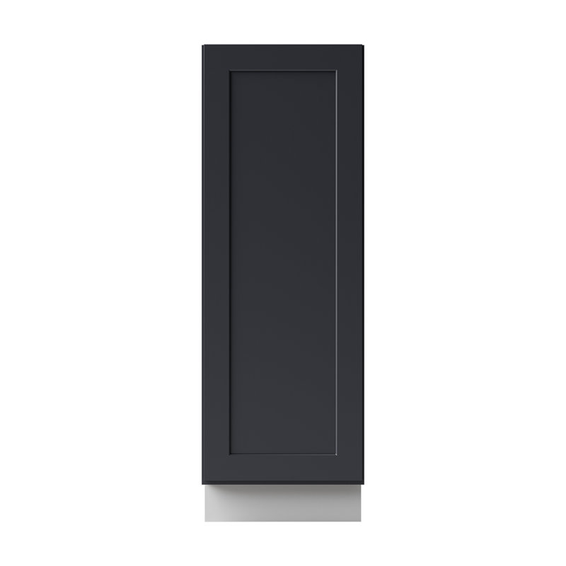 Armoire de cuisine en bois massif prête à assembler, 54", 18", Noir Shaker
