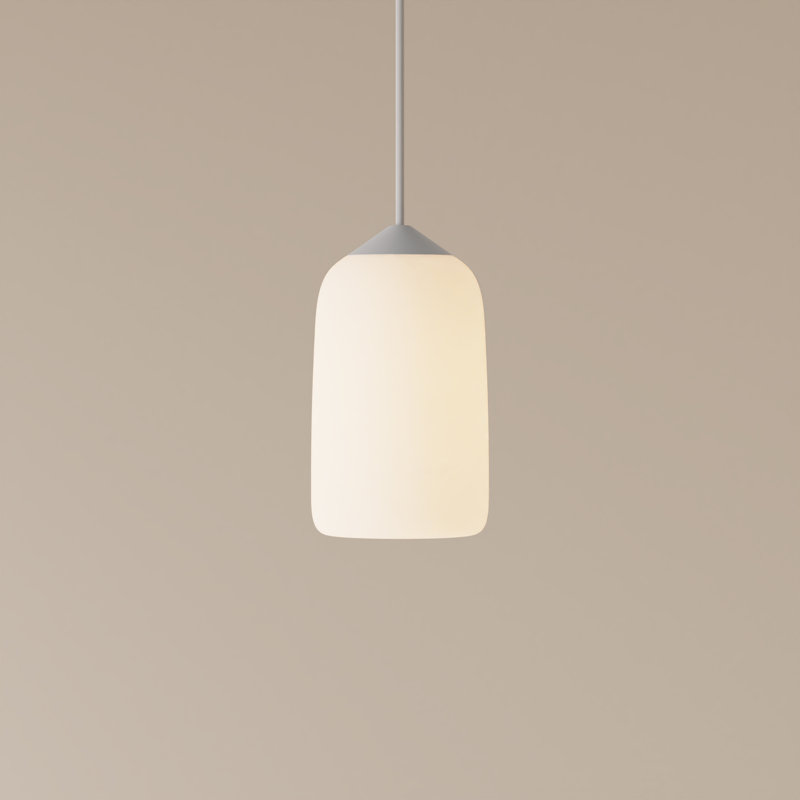 Goby Pendant Light, 21" H x 9" W x 5.25" D, Snow, White