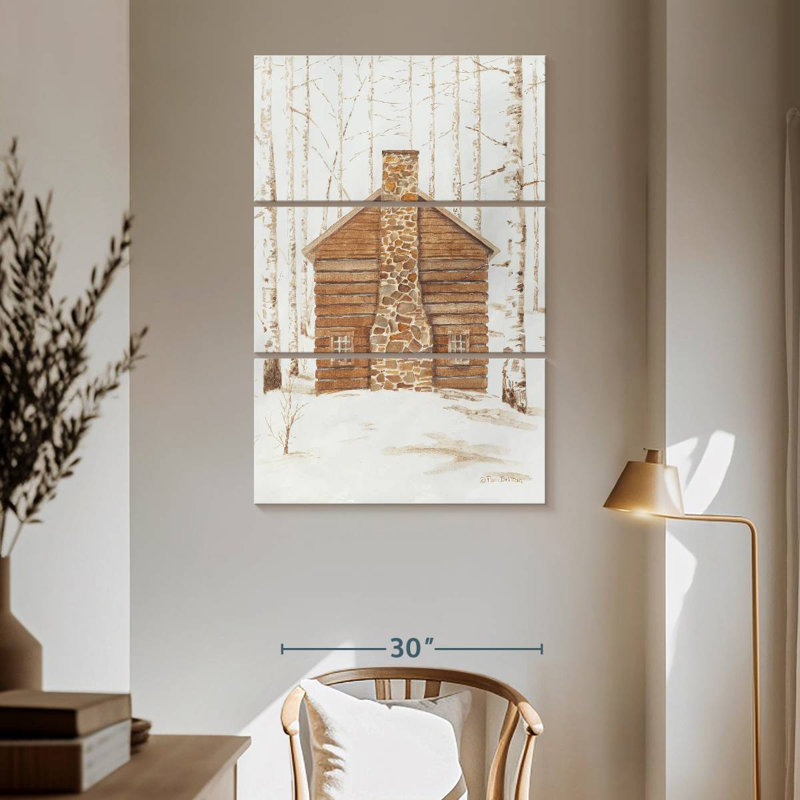 Lilie Wintery Cabin, 65" H x 42" W