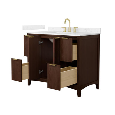 Meuble-lavabo simple avec plateau en marbre de culture Palmilla
