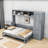 Nodine Wood Murphy Bed with Shelves and Drawers-934582054-934582049