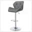 Tabouret de bar réglable chromé et gris (ensemble de 2) avec mécanisme hydraulique pour intérieurs modernes-684438373