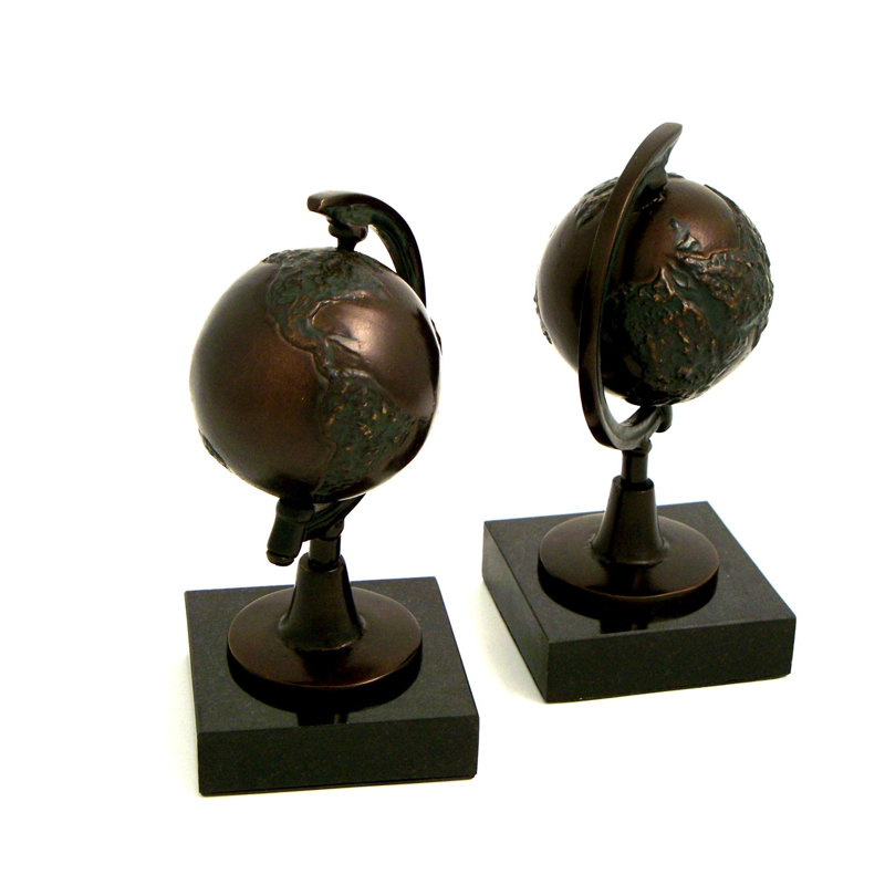 Traditional Metal Non-Skid Bookends