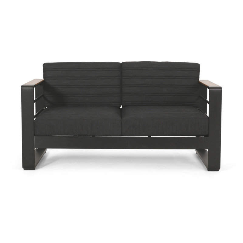 Stylish Outdoor Loveseat With Weather-Resistant Fabric And Comfortable Seating, Perfect For Patio Or Garden Relaxation.