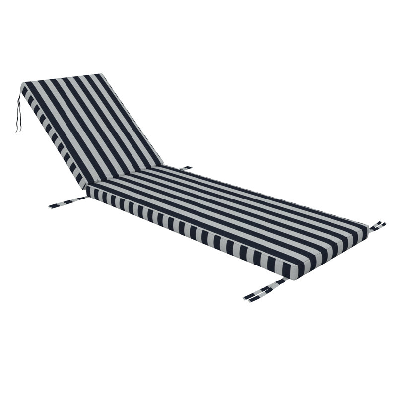 Coussin de chaise d'extérieur avec tissu Sunbrella, 21 po x 78 po, Dupione expressive brume