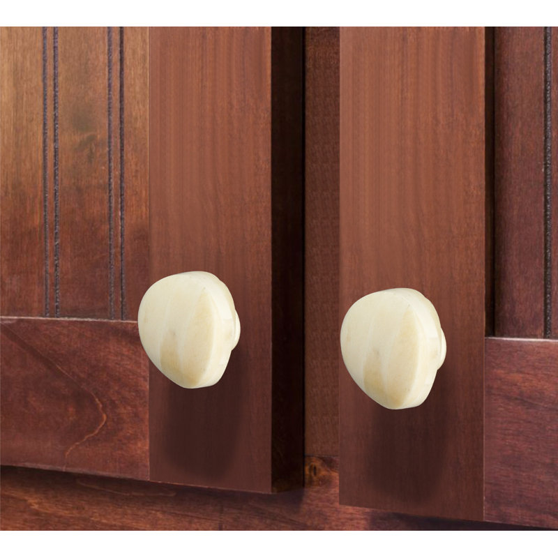 Eclipse Cream Round Novelty Drawer Cabinet Knob with Mounting Hardware