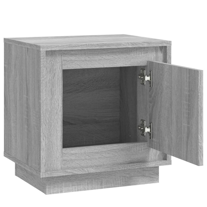 Shawntella 44cm W Manufactured Wood Bedside Table, Grey Sonoma