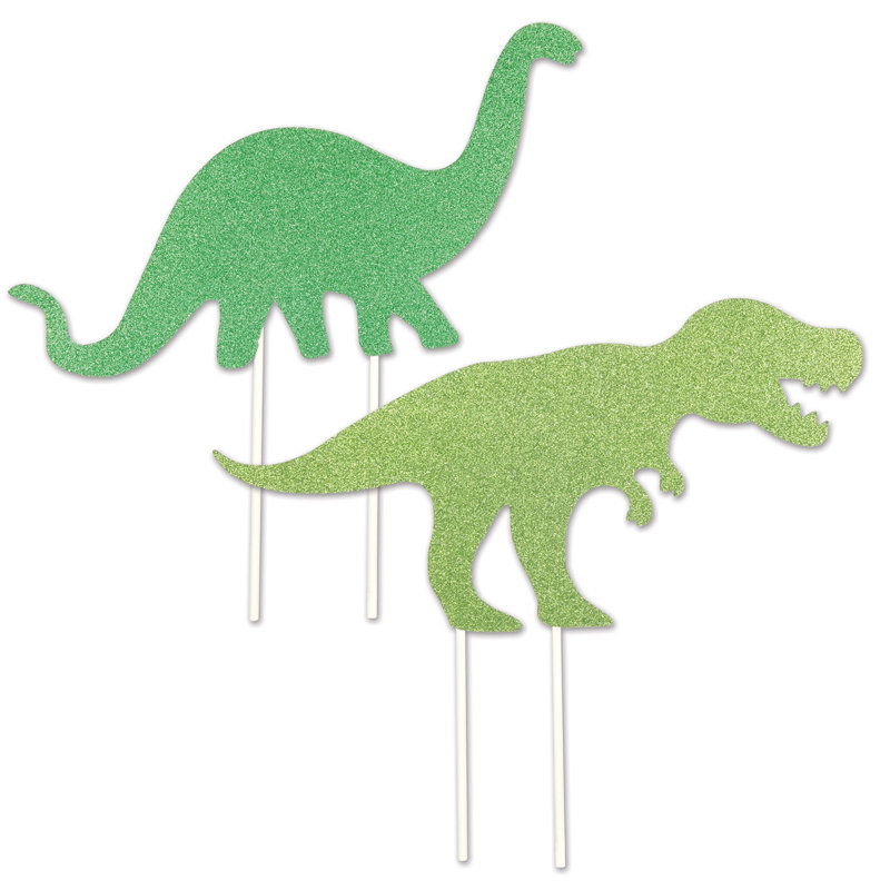 Dinosaur Cake Toppers - 8" x 8Â½" & 8Â½" x 8" - Pack of 12