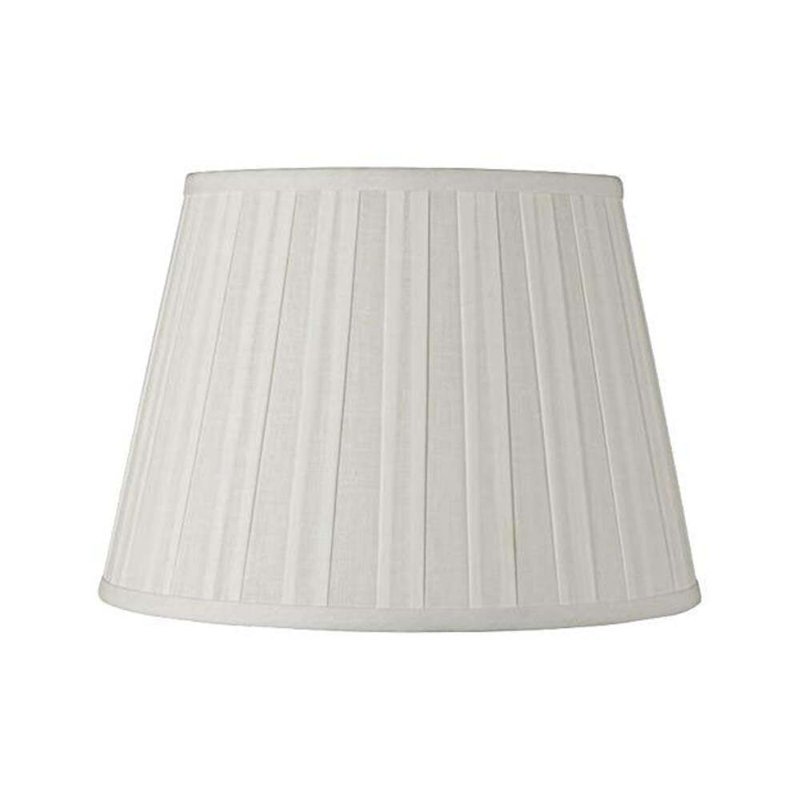Euro Box Pleated Linen Lamp Shade, 12" H x 18" W x 18" D, Off White