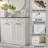 Ahart Tilt-out Dual Laundry Hamper Cabinet with Farmhouse Laundry Storage Basket for Bathroom.-104713387-121671686