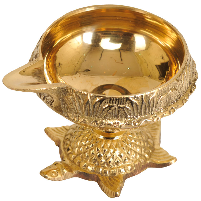 Vastu Puja Diya sur la tortue