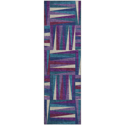 Premium Machine Washable Collett AMF1012 Squares Rug