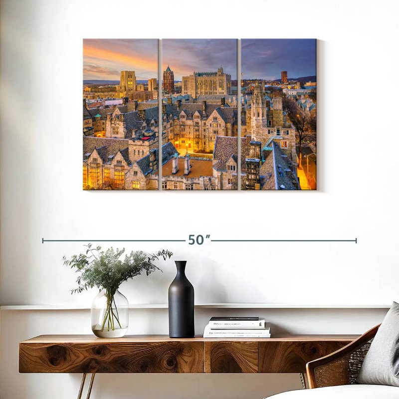 Lilie Yale University Buildings, 24" H x 38" W