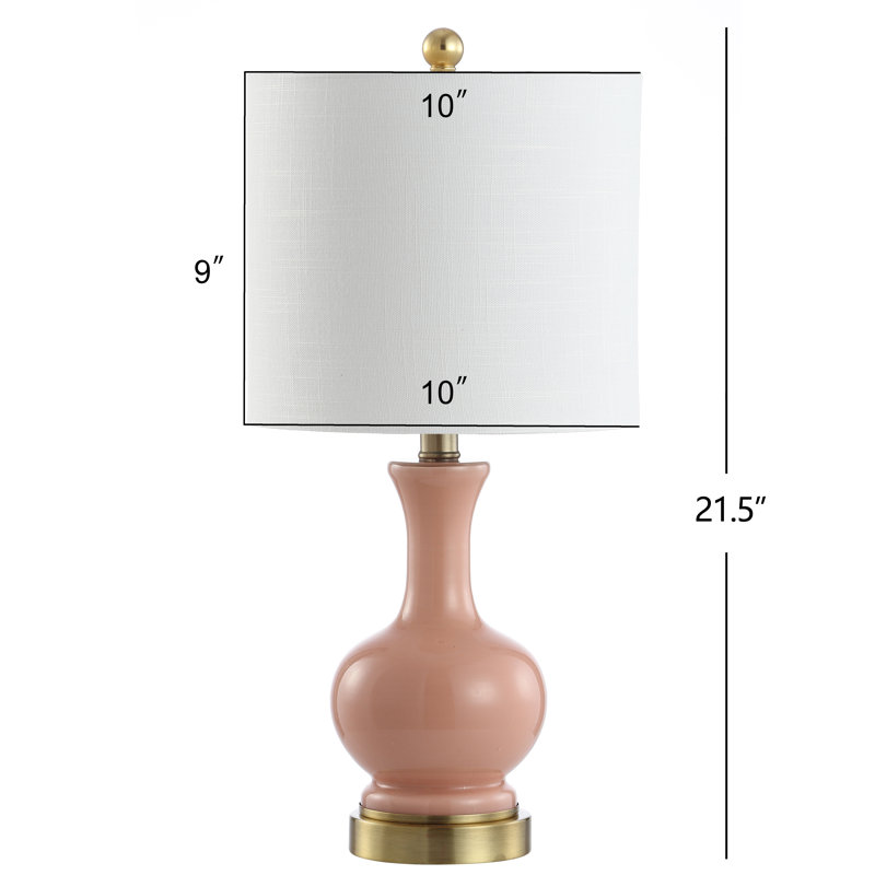 Hillsville Table Lamp, Light Coral/Brass Gold