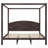 Wooden Canopy Platform Bed with Headboard and Support Legs-809710687