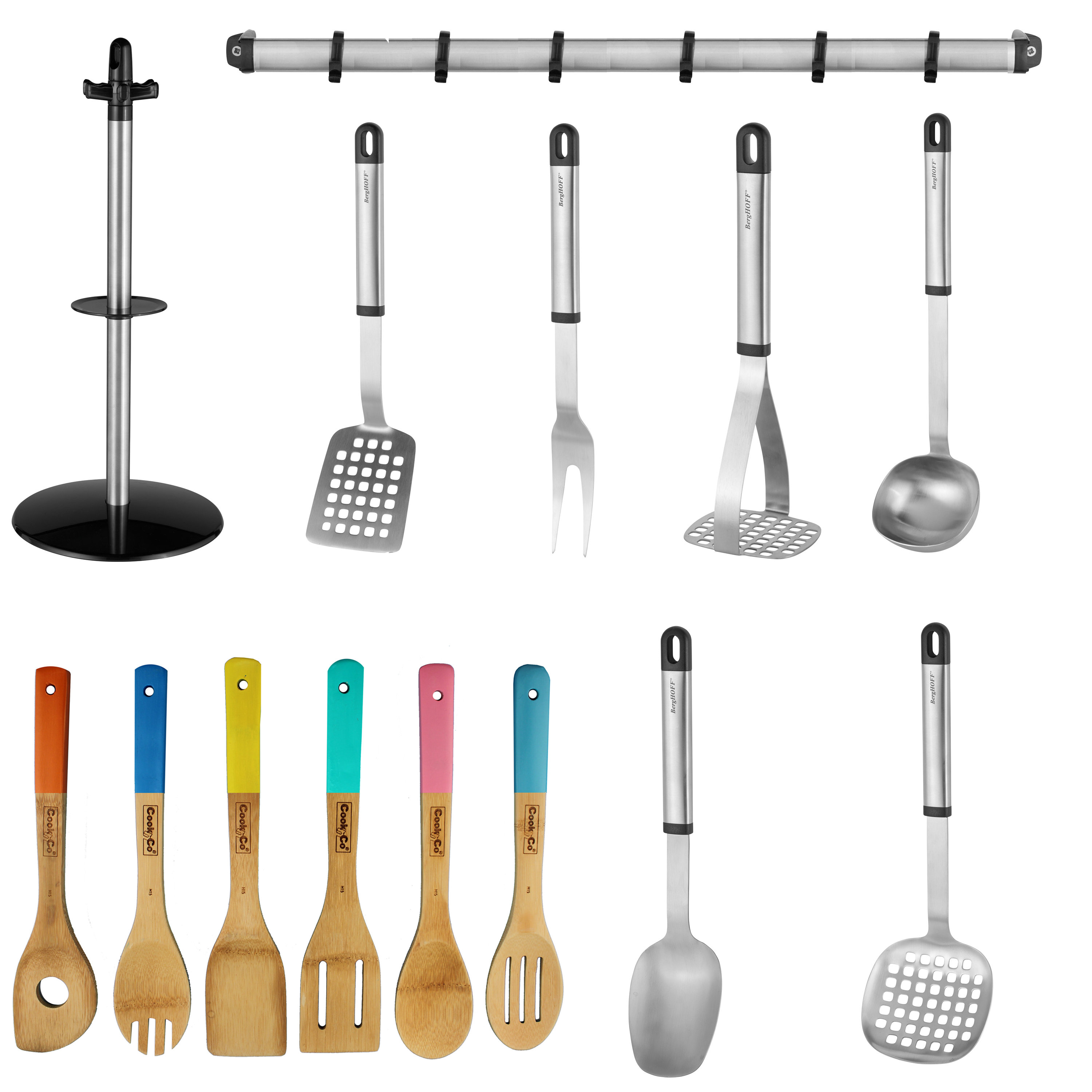 BergHOFF Essentials 8pc Stainless Steel Kitchen Tool Set