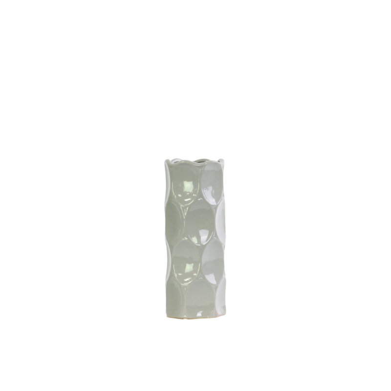 Grier Table Vase, 11" H x 4.5" W x 4.5" D, Gray