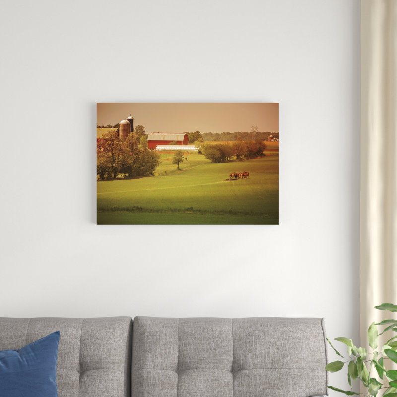 " Fall Farm " by Aledanda, 20" H x 30" W 