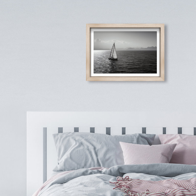 Edge Of Silence Print by Oliver Gal, 37.5"H x 55.5"W, Natural Oak Shadowbox