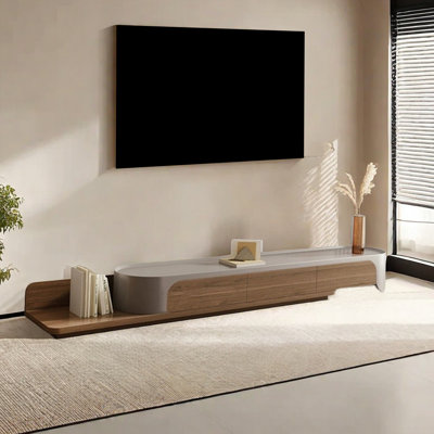 Retractable Wood TV Stand
