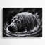 Faune, hippopotame gris, art mural en métal-734252189