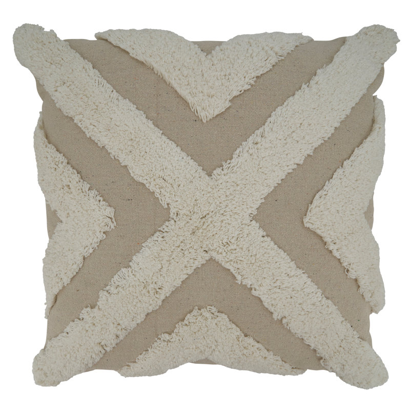 Raissa Cotton Throw Pillow, Down Blend