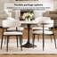 Ensemble de 2 chaises d'appoint Modern Farmhouse avec revêtement en tissu beige doux, structure en métal, format compact 21 x 22 x 33 pour la salle à manger