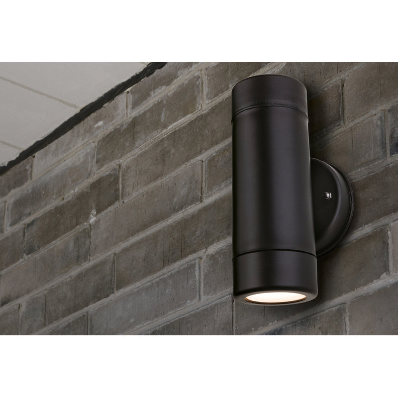 Ravel Matte Black 2 - Bulb 16cm H Outdoor Armed Sconce
