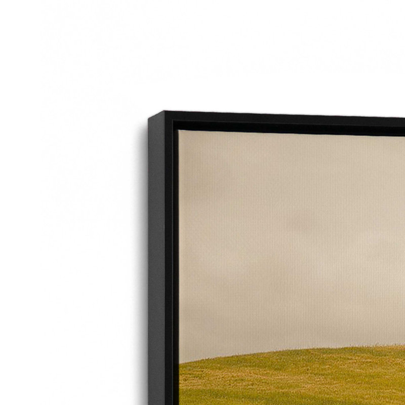 «Tuscan Fields», reproduction sur toile, Cadre flottant noir satiné, H 10 po x l 14 po x P 1,75 po