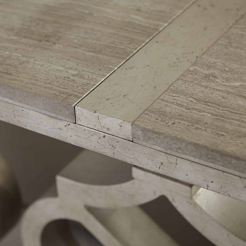 Morrissey 75'' Silver Stone Top Console Table