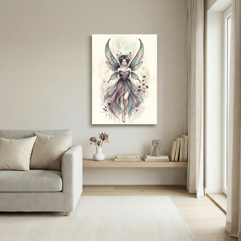 Ensemble de 1 tableau sur toile Ailes de fée, 36"H x 24"W, Wrapped Canvas