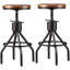 Tabouret de bar pivotant en bois massif à hauteur réglable-163467181-212191558