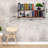 2 Piece Walnut Floating Shelf with Towel Bar