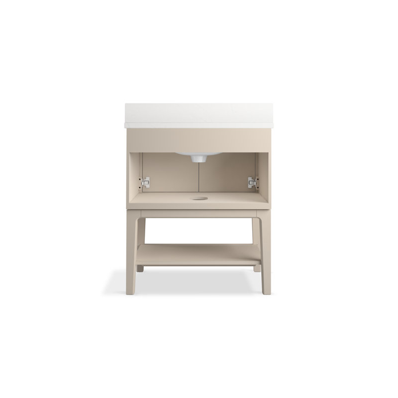 Seagrove By Studio McGee 30 in. Bathroom Vanity Cabinet With Sink And Quartz Top, Light Clay, Light Clay