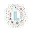 Lettre illustrée L bleue - impression-52820349-52820350-52820365