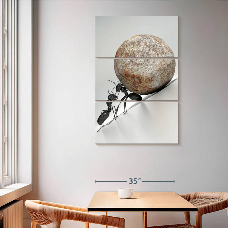 Brampt Black Ant Teamwork, 65" H x 42" W