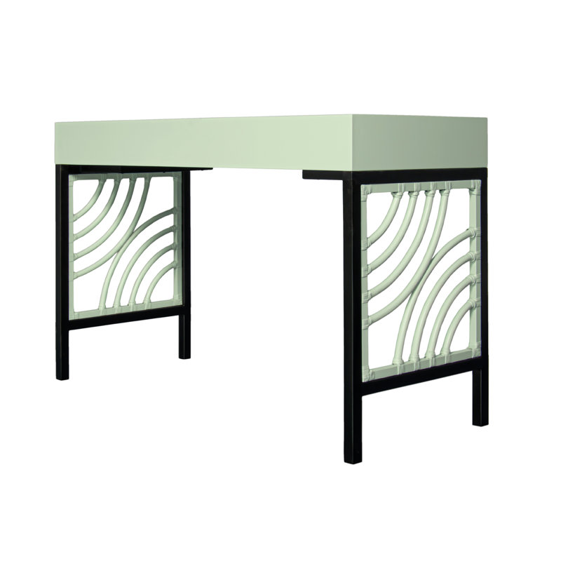Swirl Writing Desk, Celery Green