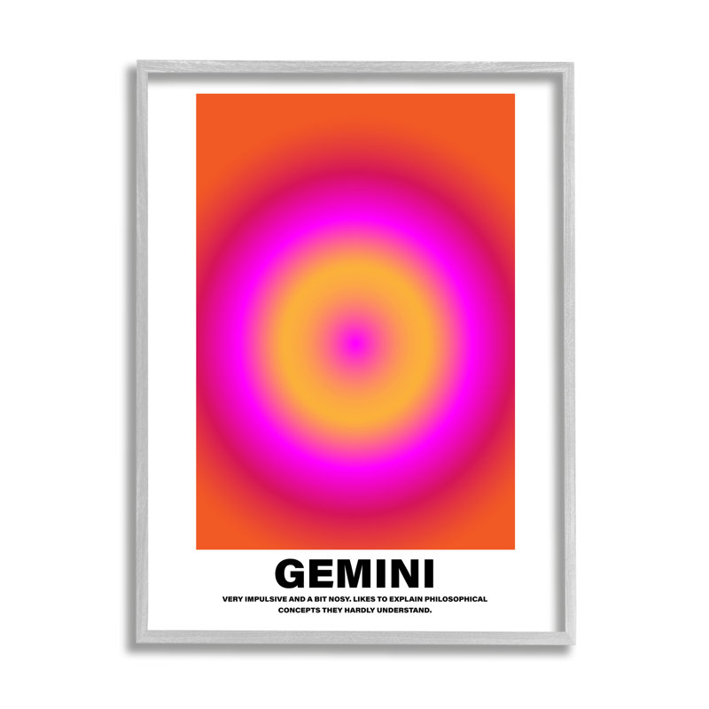 «Bb-507», impression amusante «Gémeaux astrologie sur bois» par Lulusimon, H 20 po x l 16 po x P 1,5 po