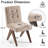 Modern Upholstered Accent Chairs with V-Shaped Wood Legs and Plush Cushioned Seat-1313463525